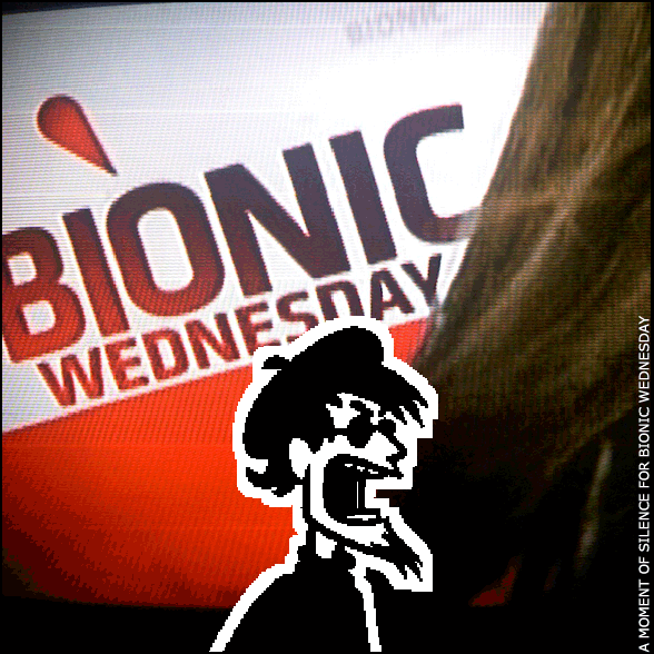 : A MOMENT OF SILENCE FOR BIONIC WEDNESDAY